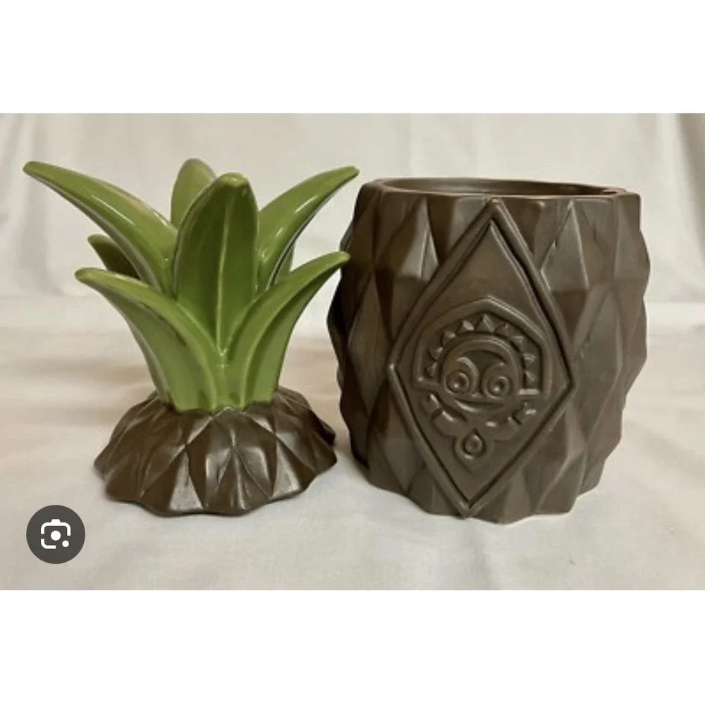 Polynesian 50th Anniversary Walt Disney World Pineapple Serving Set Chip Dip NIB